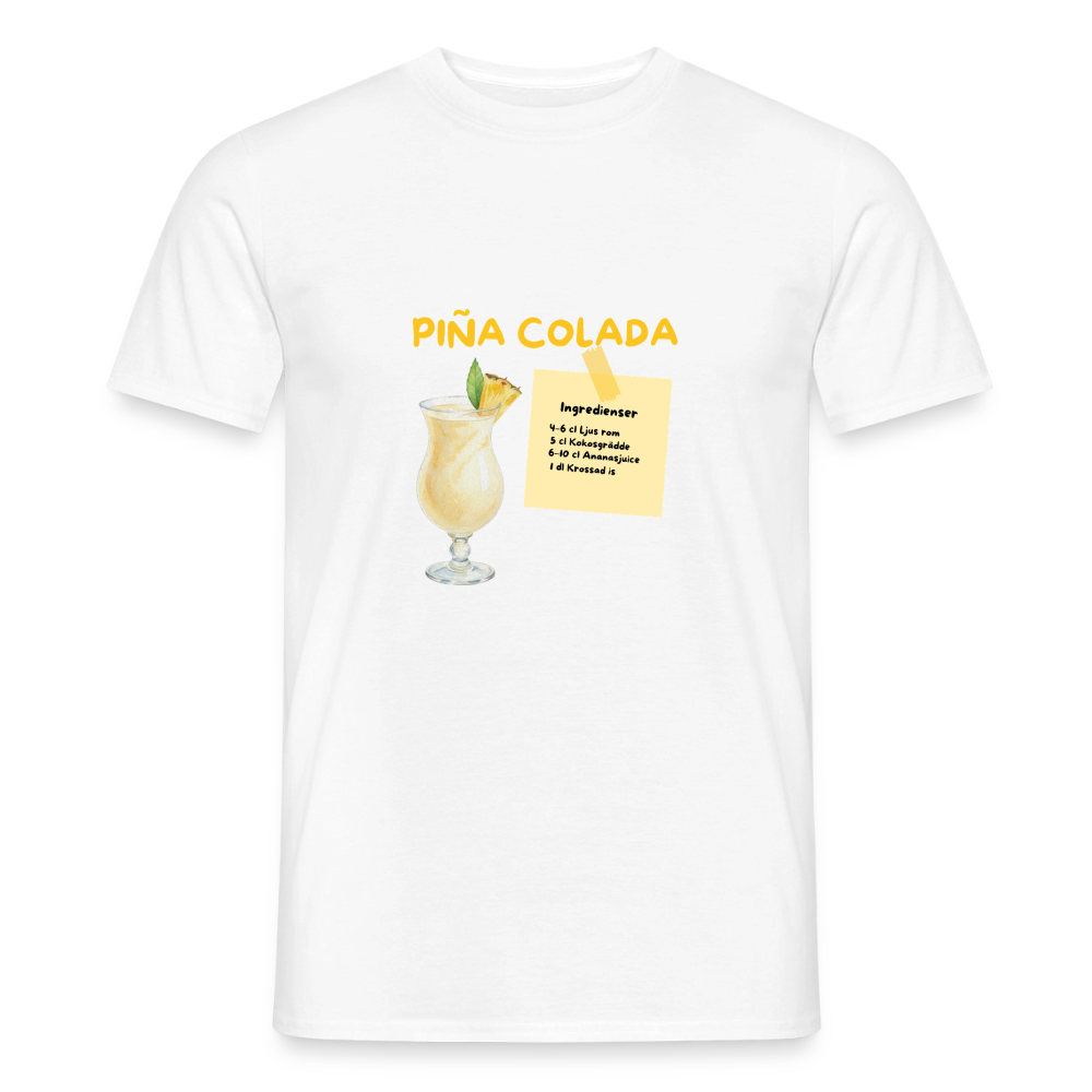 Pina colada T-shirt Herr - vit
