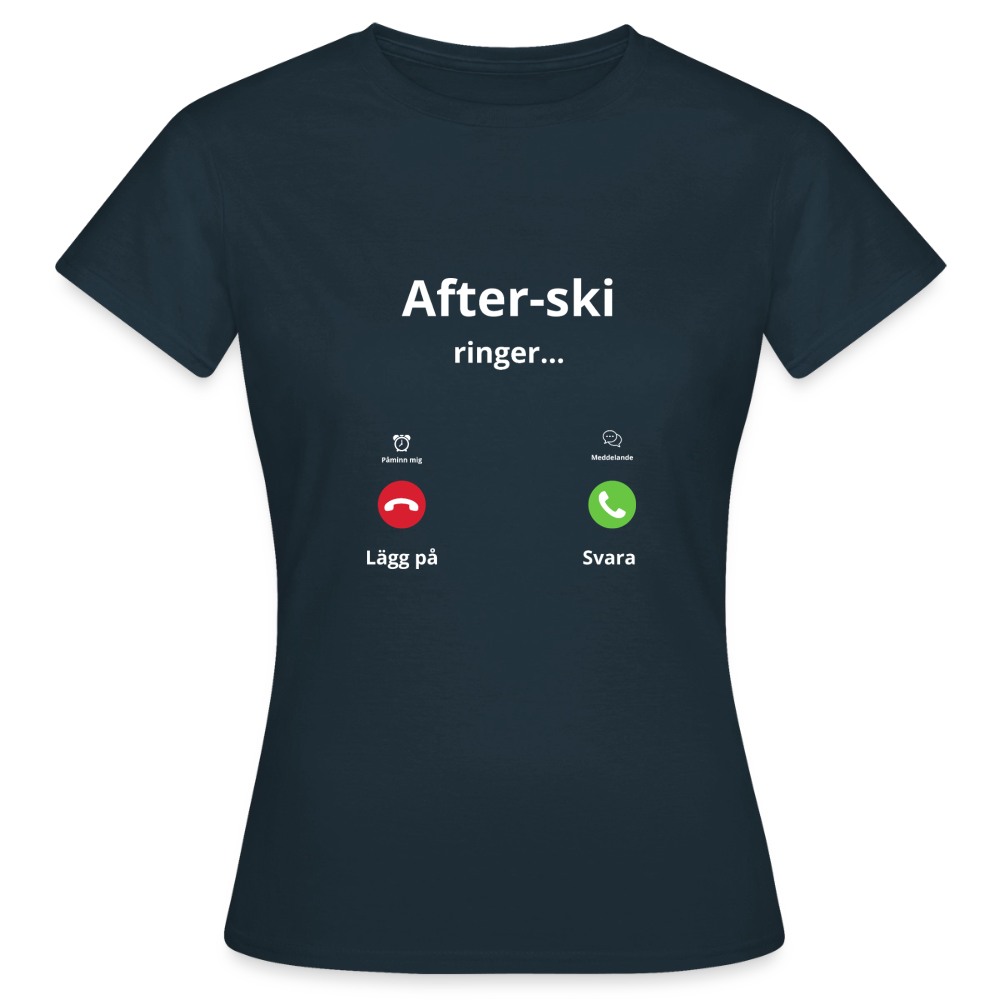 After-ski ringer... T-shirt dam - marinblå