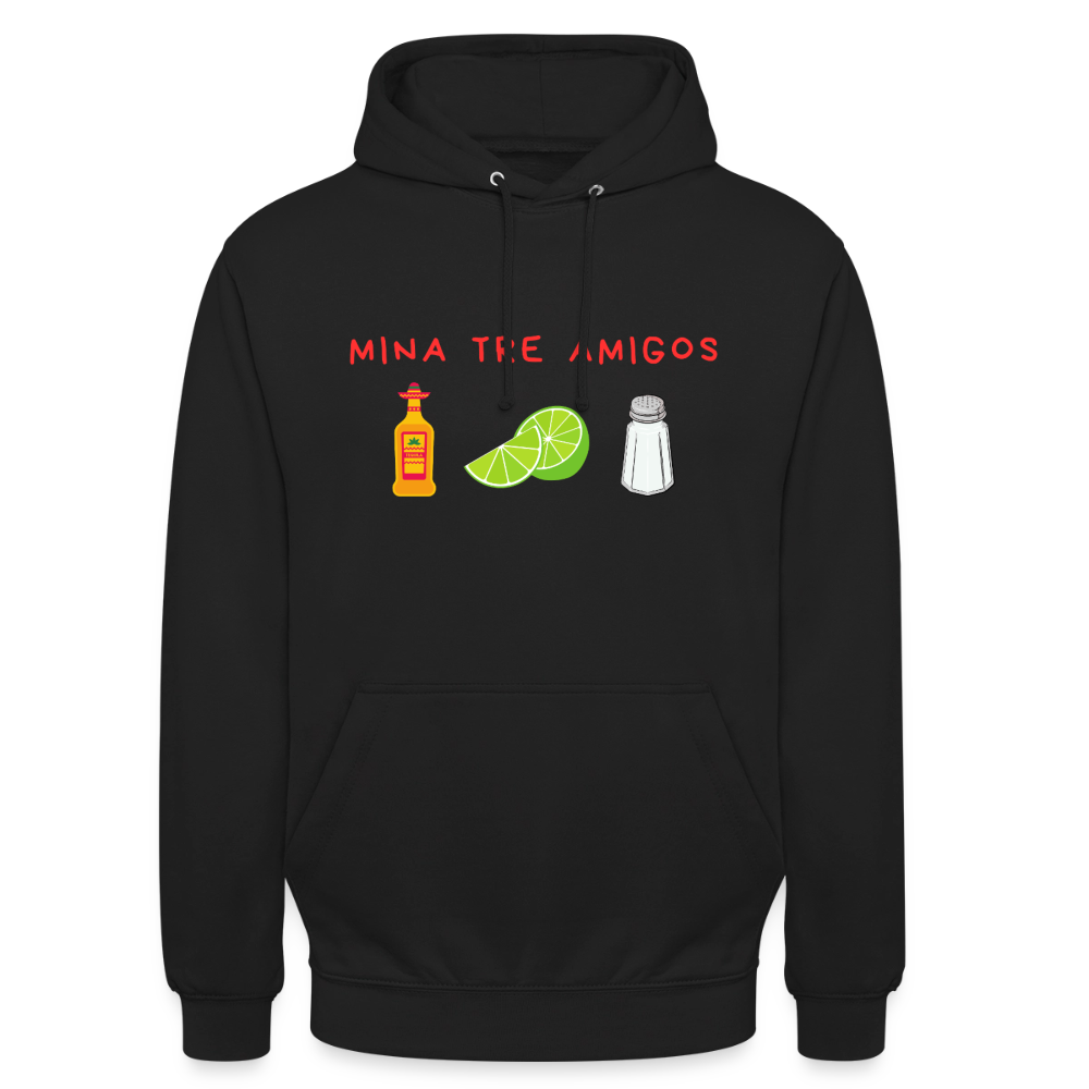 Mina tre amigos Hoodie Unisex - svart