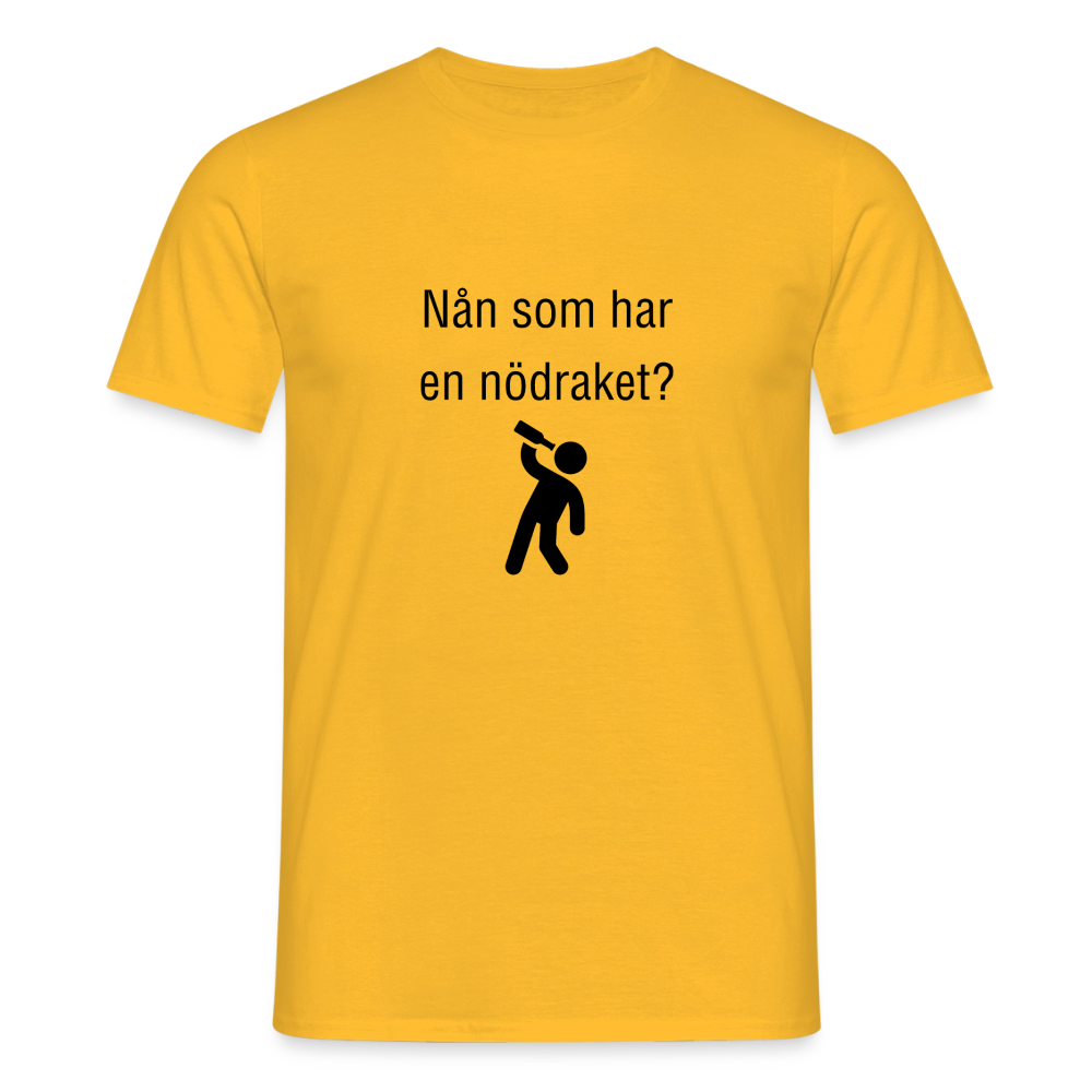 Nån som har en nödraket? T-shirt herr - gul