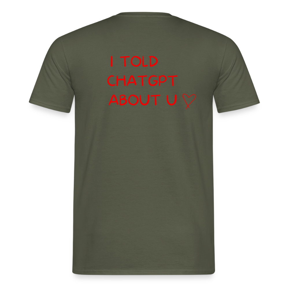 I told ChatGPT about u T-shirt herr - Militärgrön