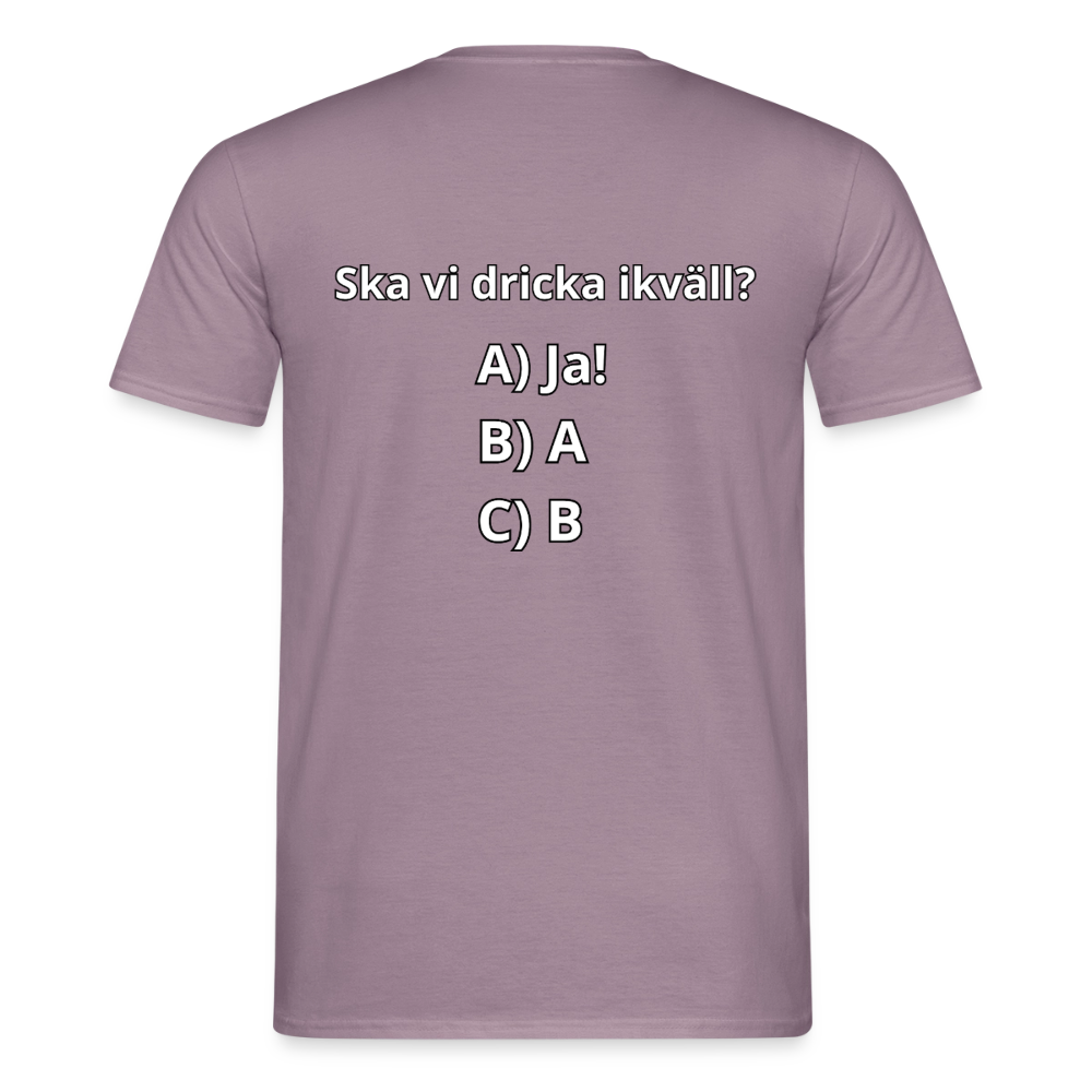Ska vi dricka ikväll? T-shirt Herr - lilagrå 