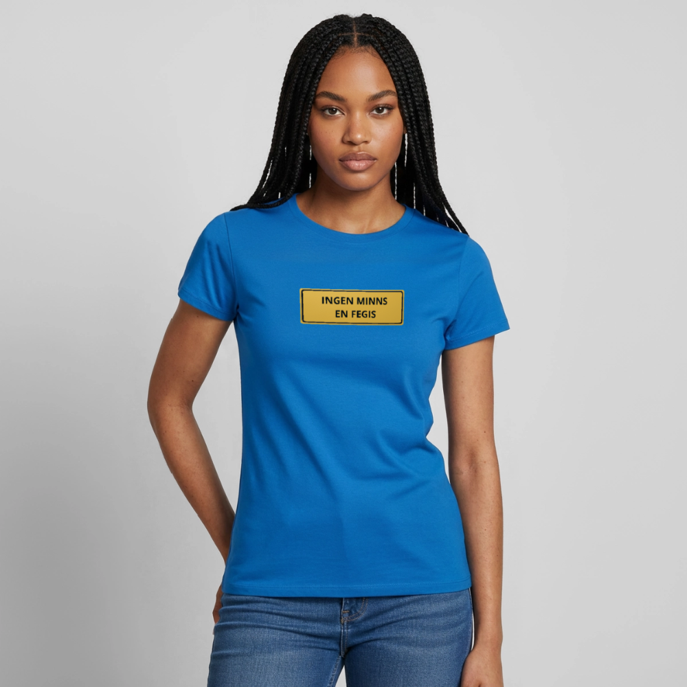 Ingen minns en fegis T-shirt dam - royalblå