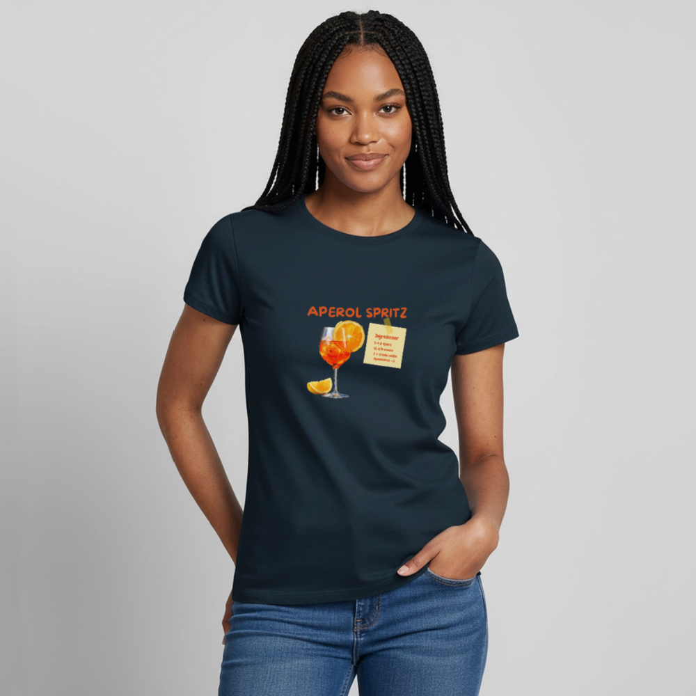 Aperol spritz T-shirt Dam - marinblå