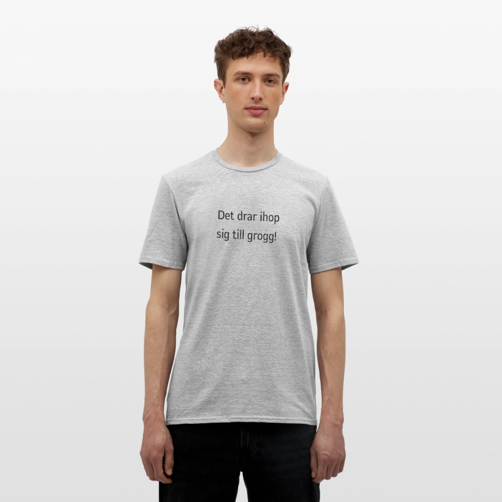 Det drar ihop sig till grogg! T-shirt herr - gråmelerad