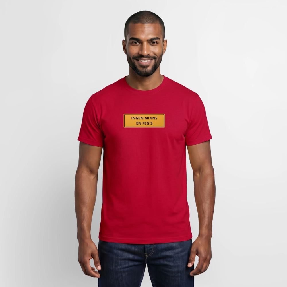 Ingen minns en fegis T-shirt herr - röd