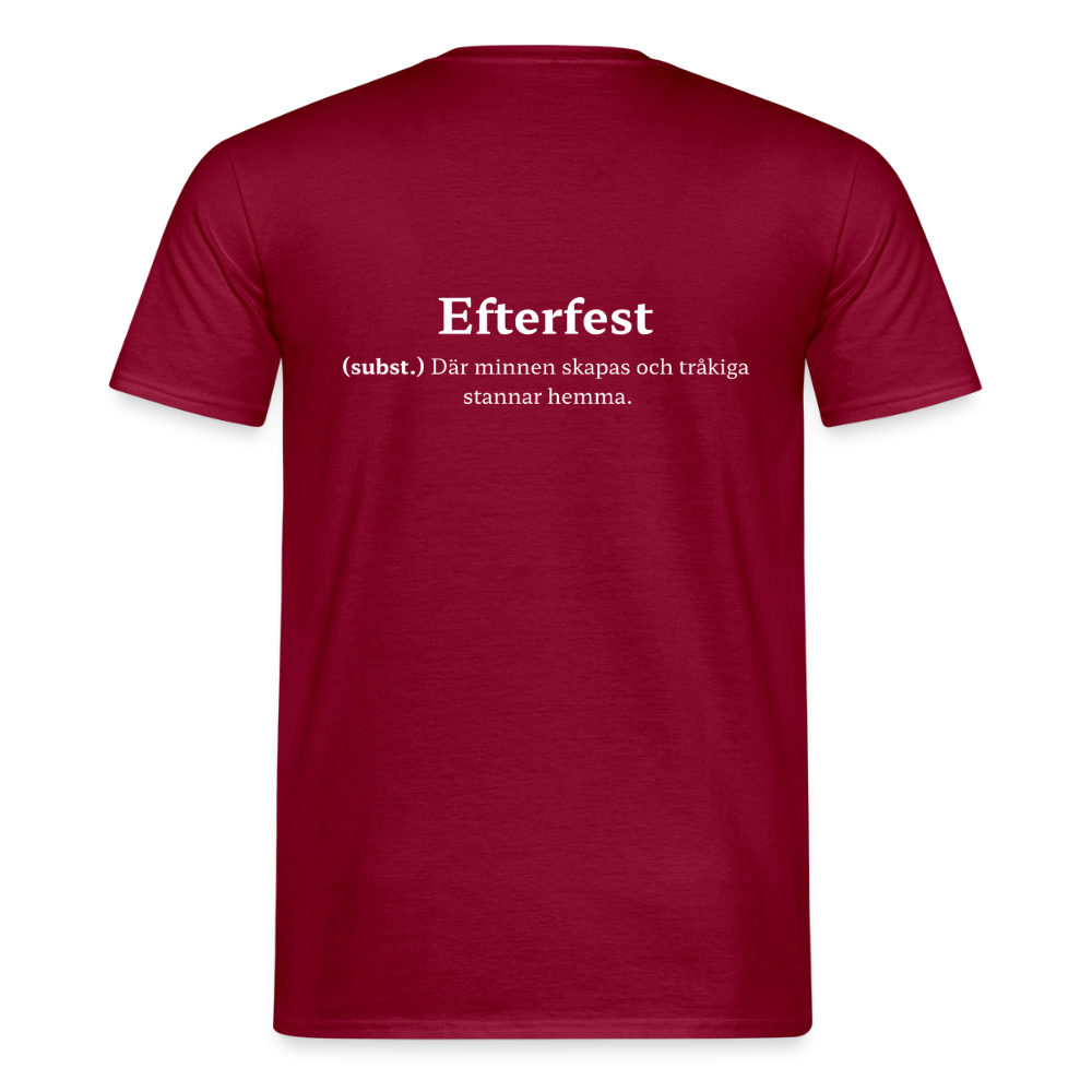 Efterfest T-shirt Herr - tegelröd