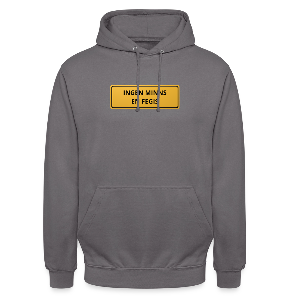 Ingen minns en fegis Hoodie Unisex - mellangrå