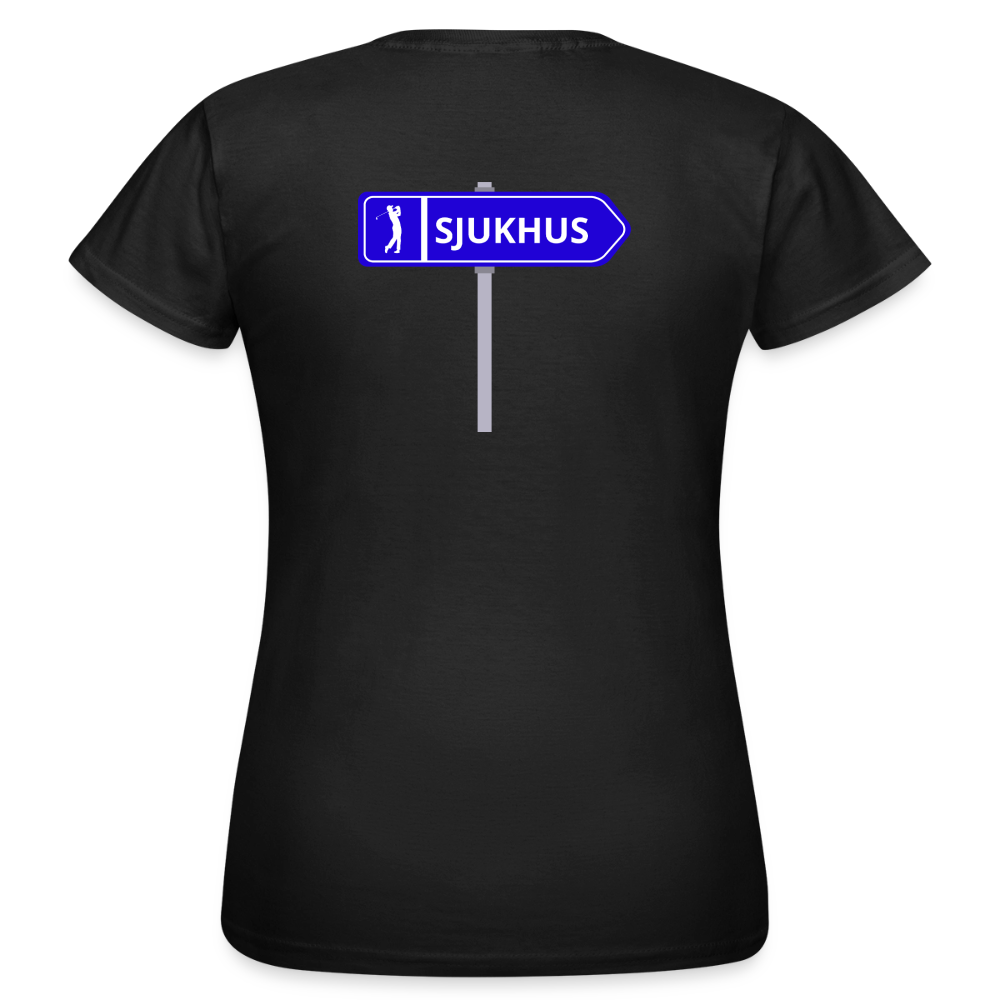 Sjukhus skylt T-shirt dam - svart