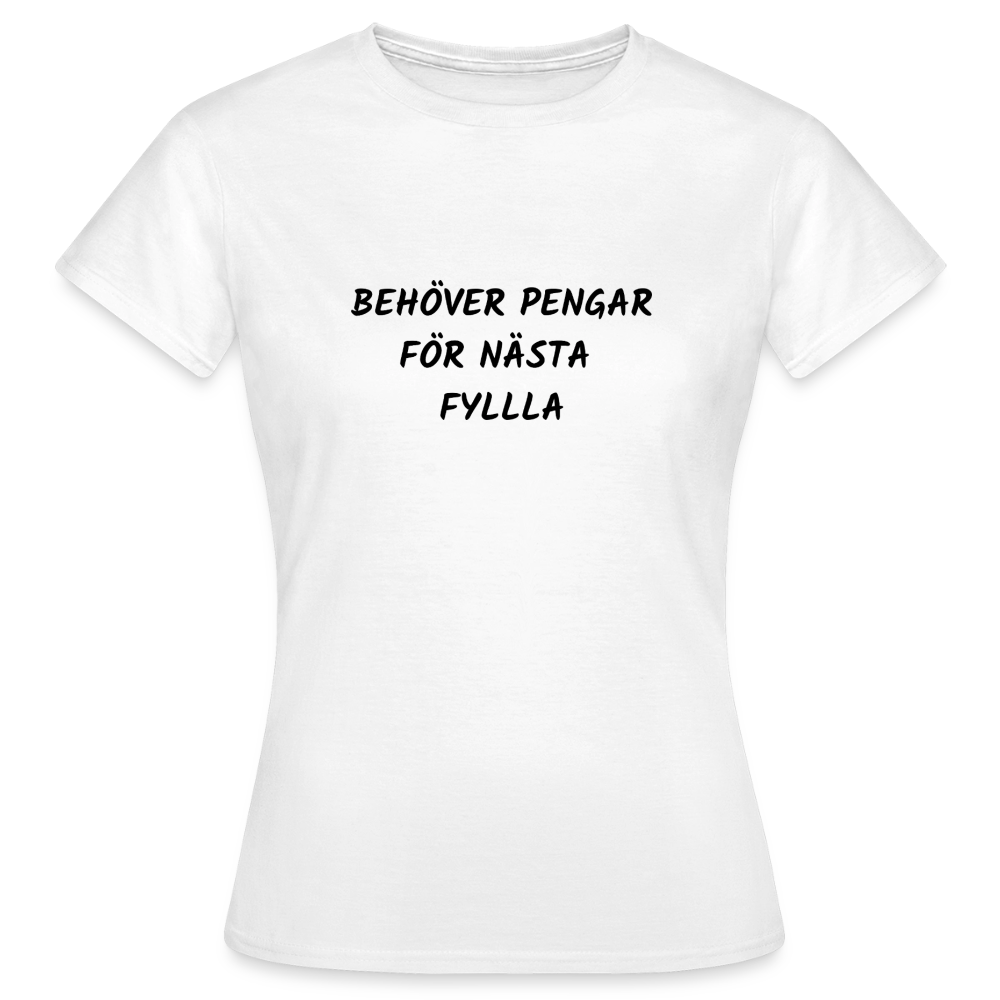 Behöver pengar för nästa fylla T-shirt dam - vit