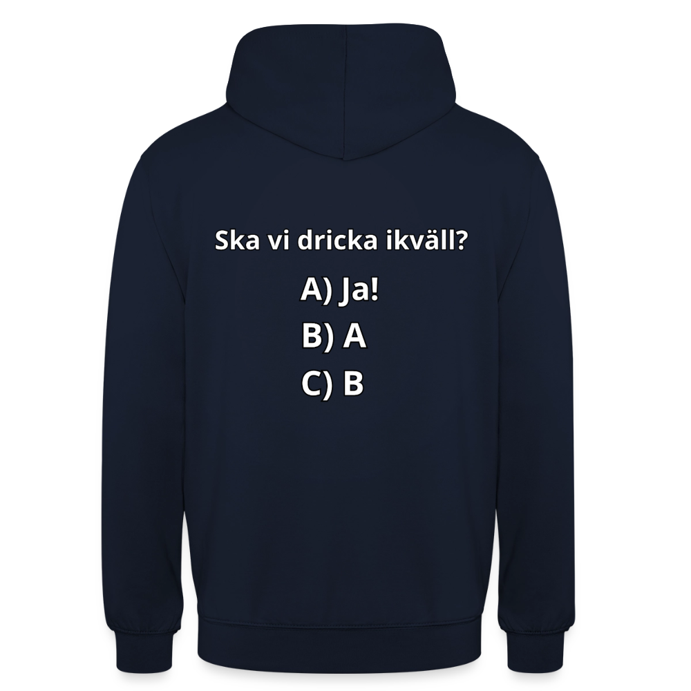 Ska vi dricka ikväll? Luvtröja Unisex - marinblå