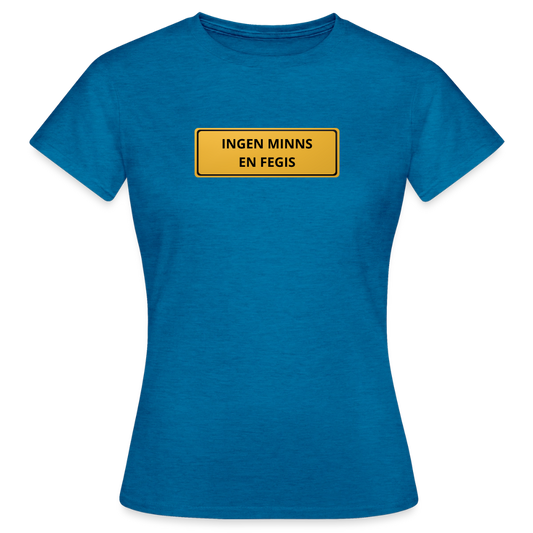 Ingen minns en fegis T-shirt dam - antikblå safirljung