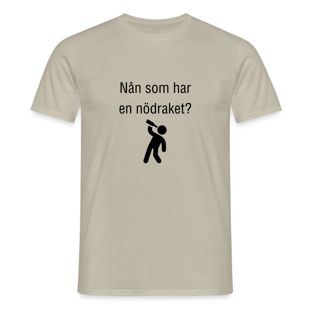 Nån som har en nödraket? T-shirt herr - sandbeige