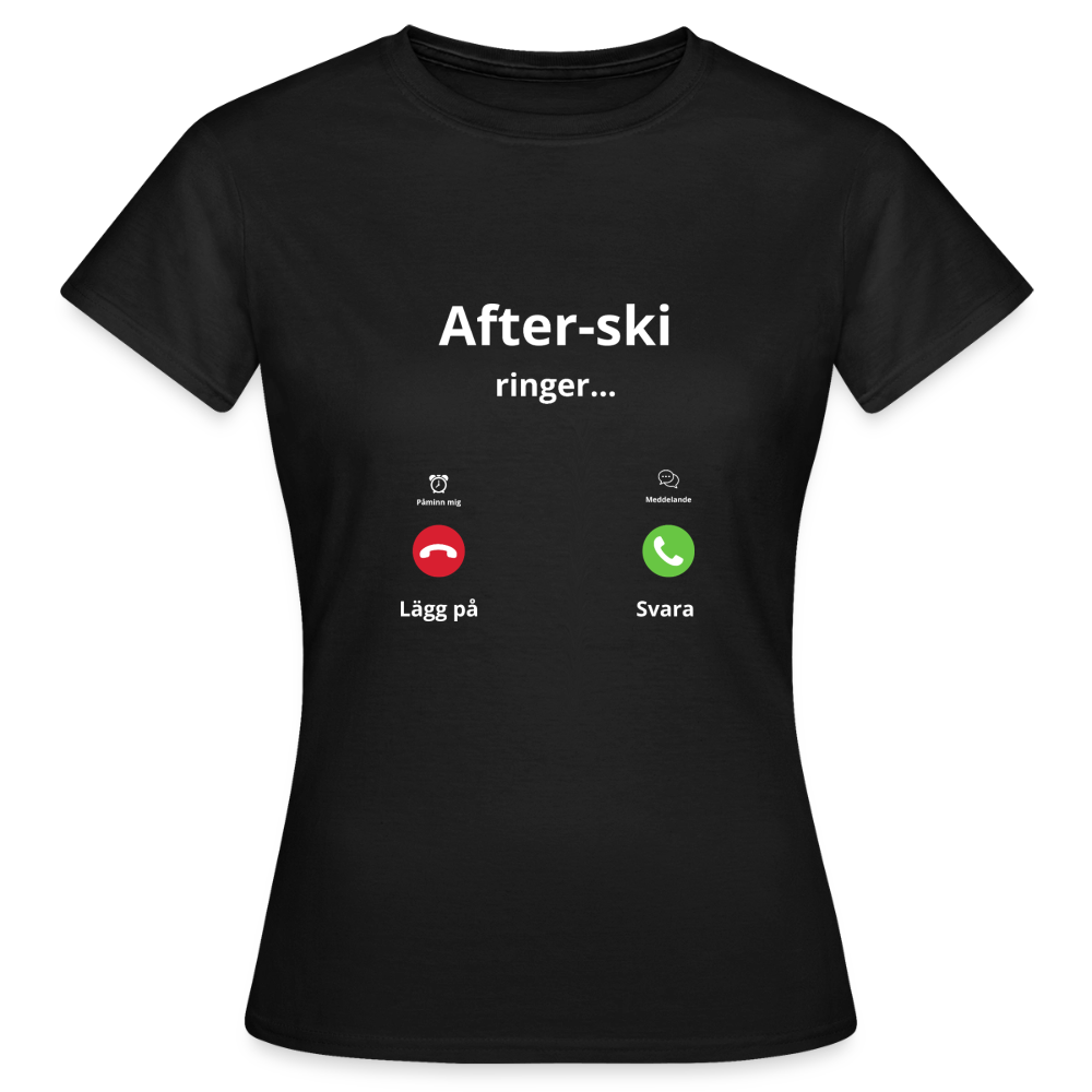 After-ski ringer... T-shirt dam - svart