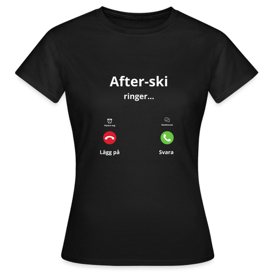 After-ski ringer... T-shirt dam - svart