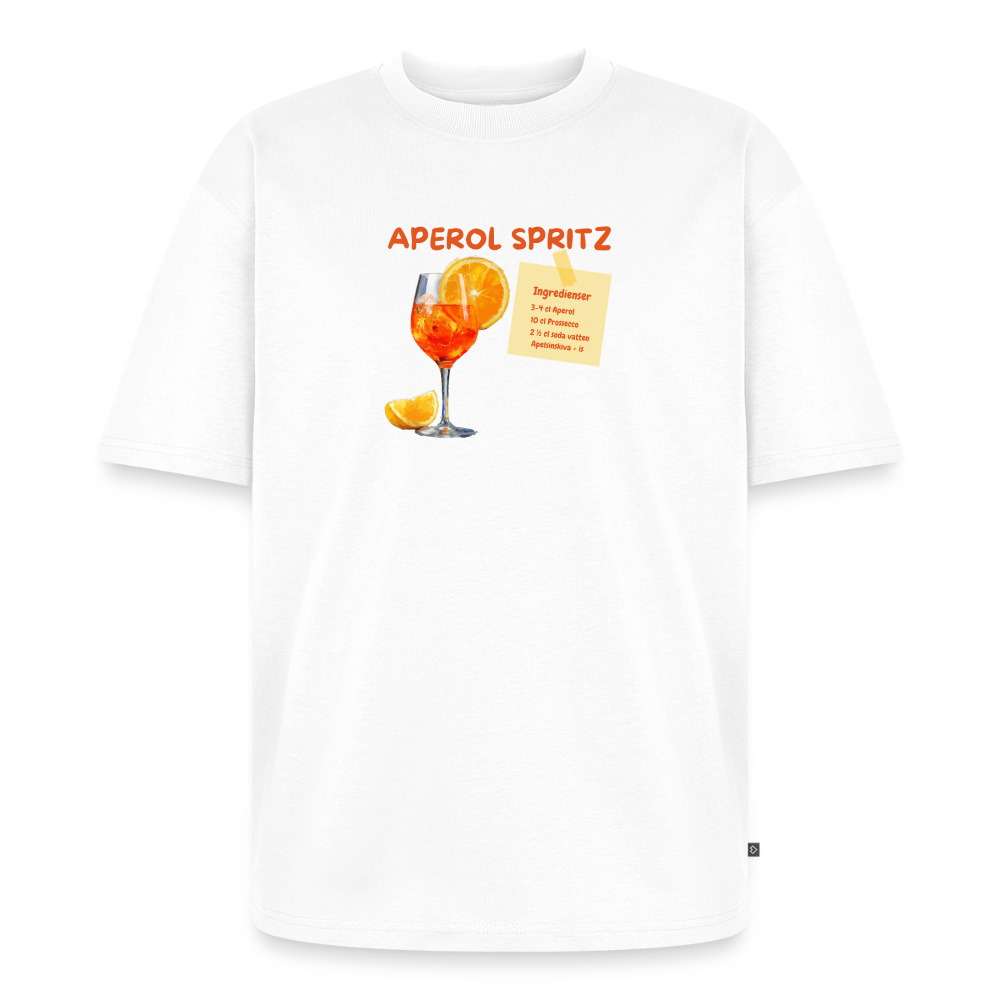 Aperol Spritz Oversized premium-T-shirt unisex - vit