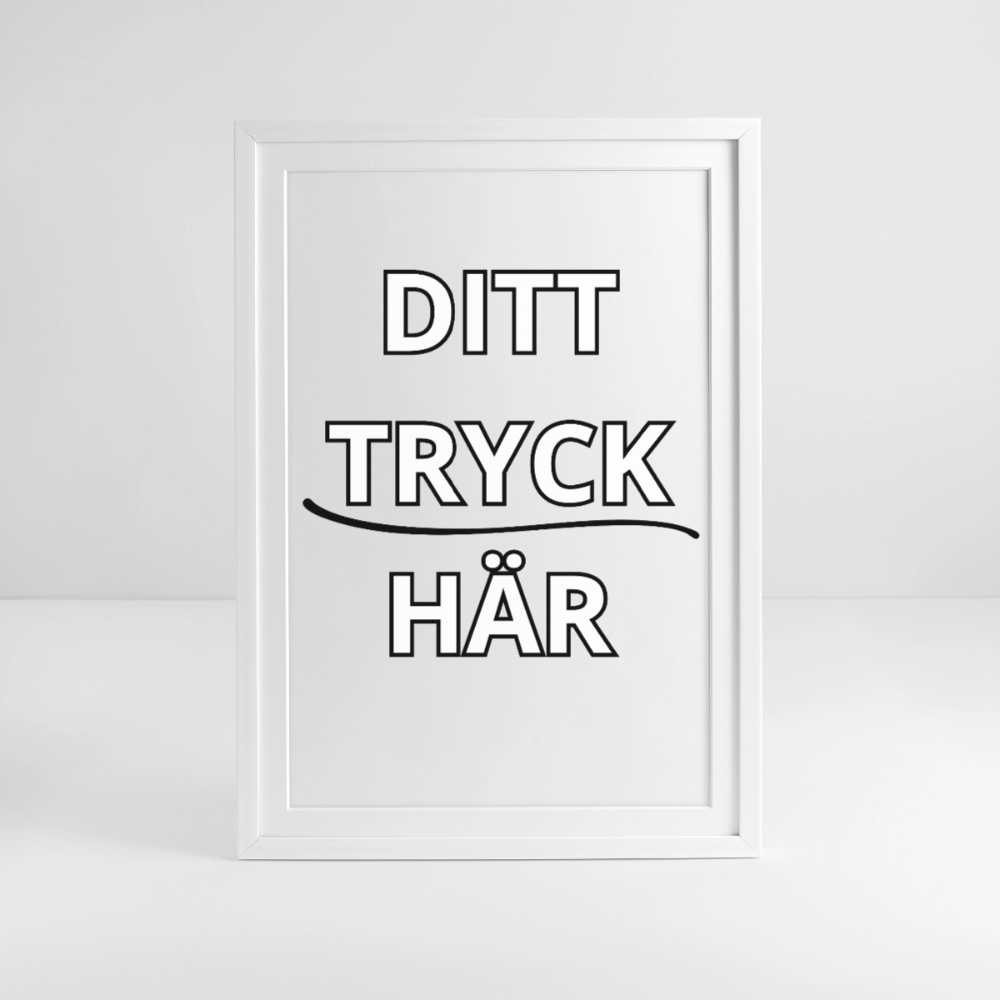 Inramad affisch (49 × 69 cm) - vit