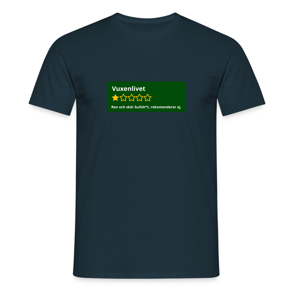 Recension på vuxenlivet T-shirt Herr - marinblå