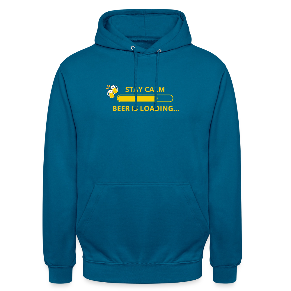 Stay calm beer is loading... Hoodie unisex - djuphavsblå 