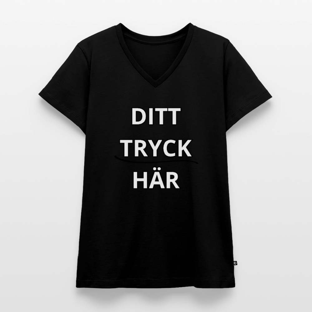 Women's Organic V-Neck T-Shirt by Stanley & Stella - svart