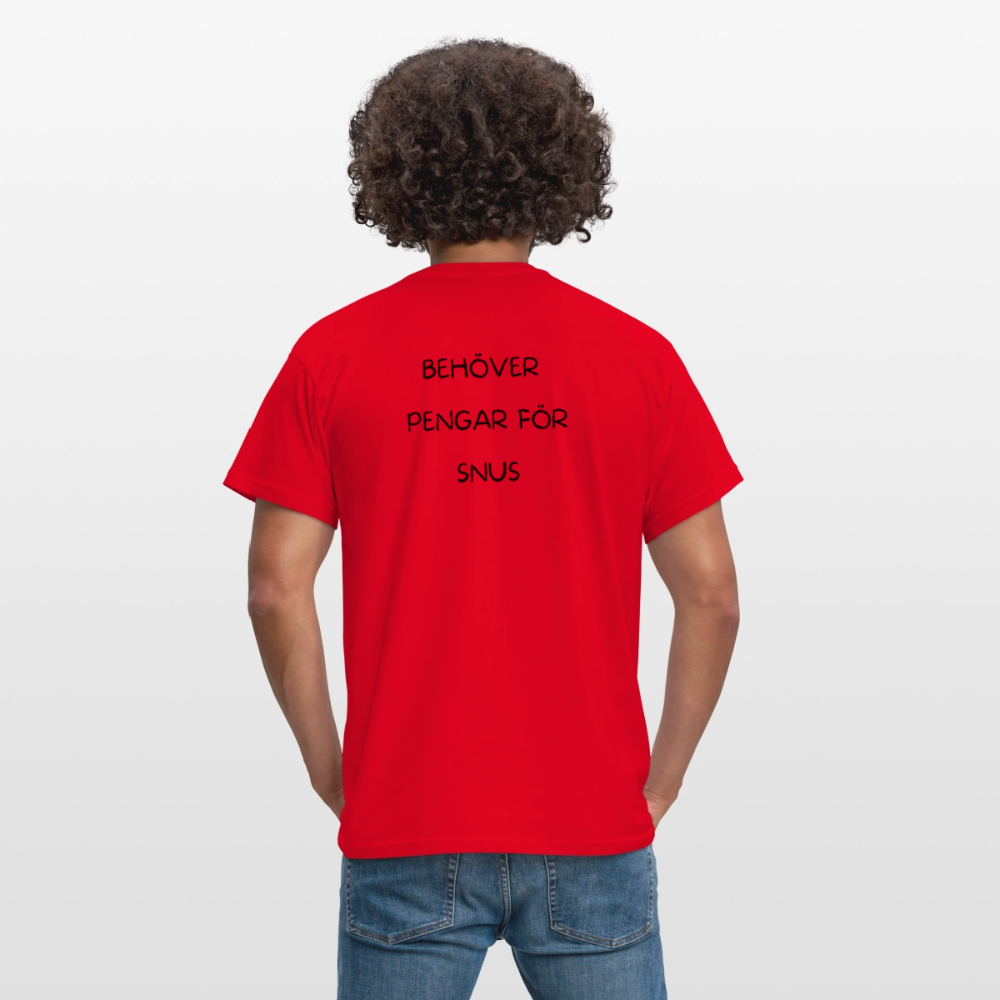 Behöver pengar för snus T-shirt herr - röd