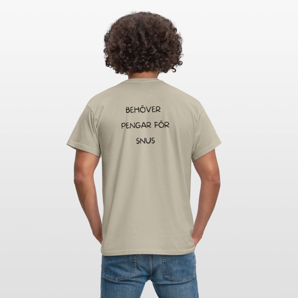 Behöver pengar för snus T-shirt herr - sandbeige