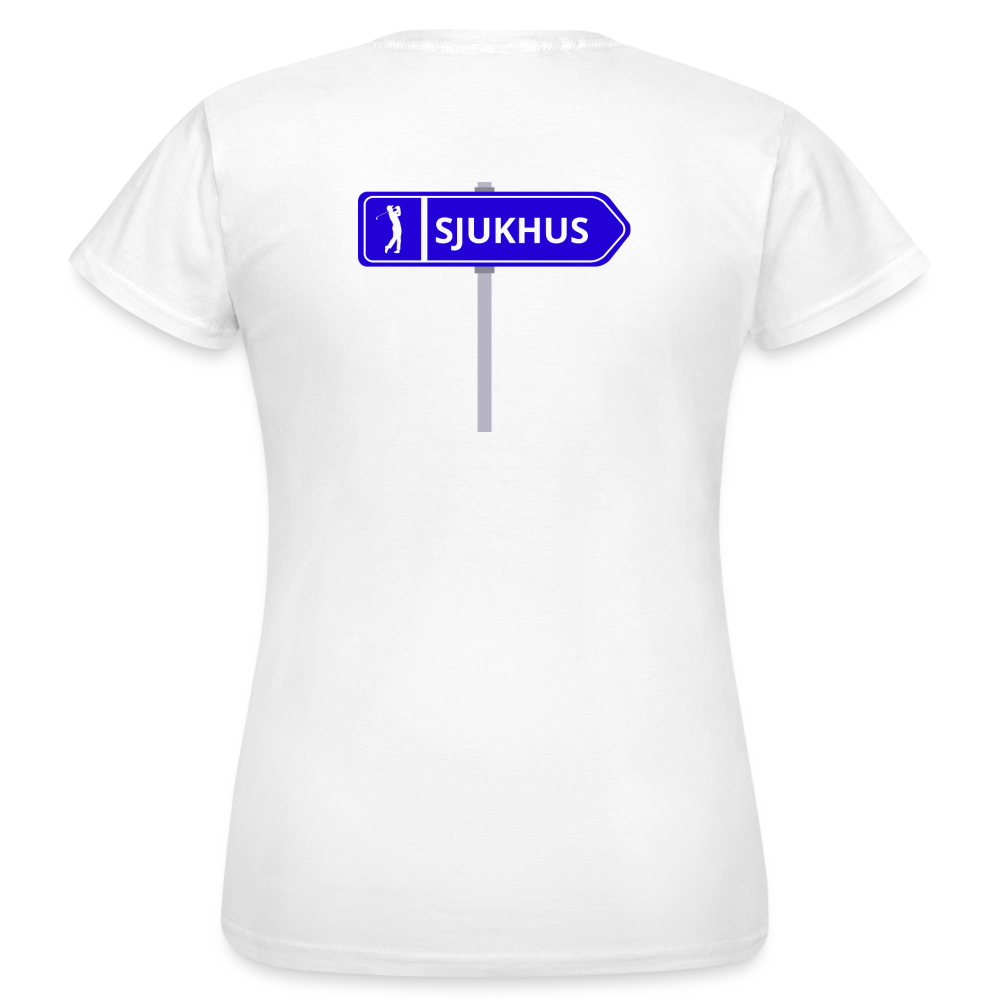 Sjukhus skylt T-shirt dam - vit