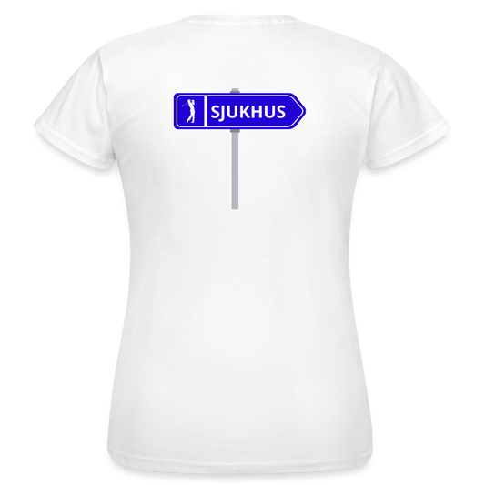 Sjukhus skylt T-shirt dam - vit