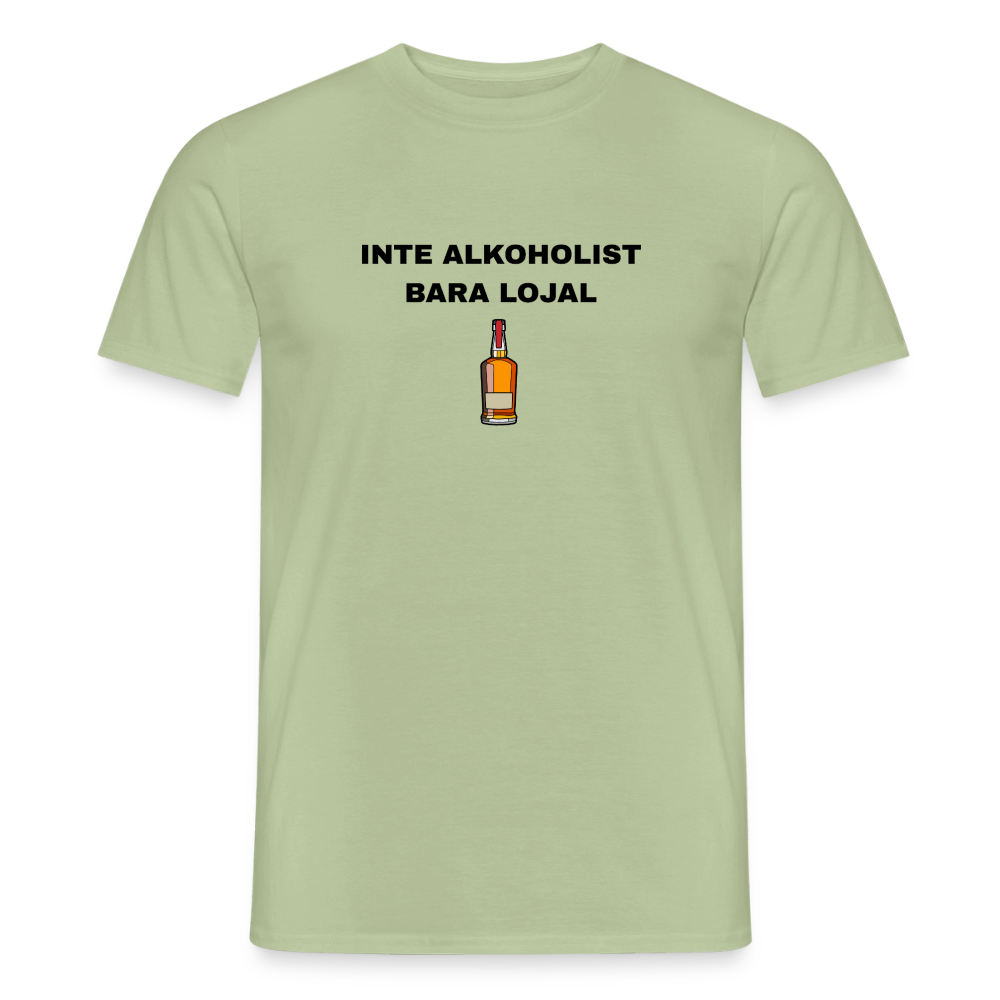 Inte alkoholist bara lojal T-shirt herr - salviagrön