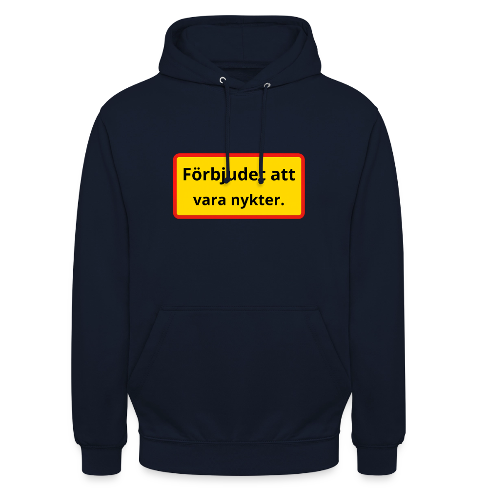 Förbjudet att vara nykter Hoodie Unisex - marinblå