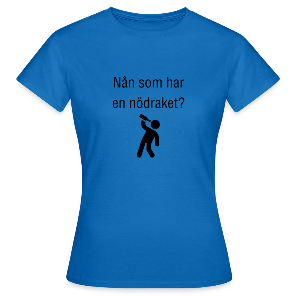 Nån som har en nödraket? T-shirt dam - royalblå