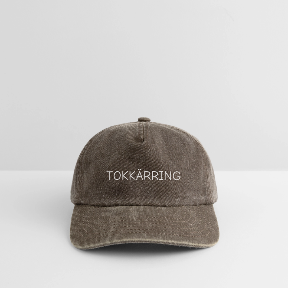 Tokkärring vintagekeps - vintagebrun