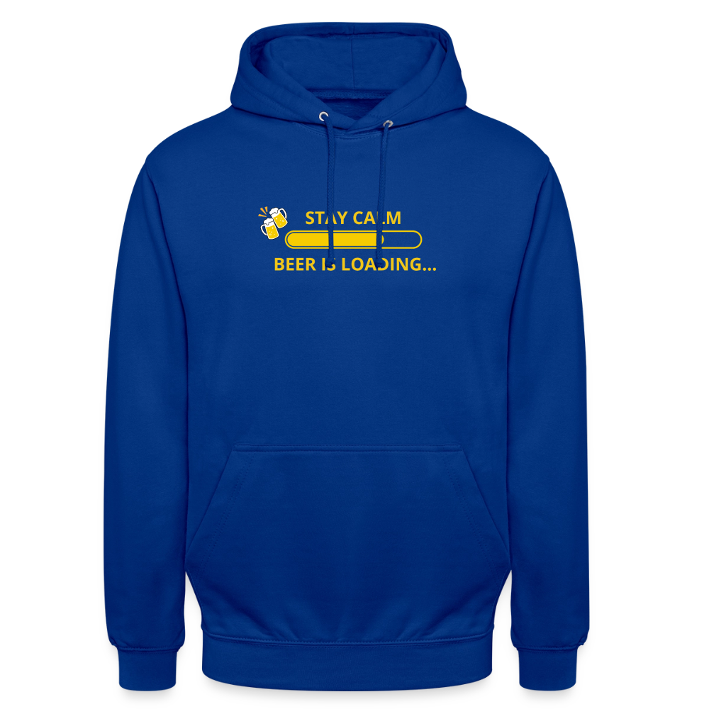 Stay calm beer is loading... Hoodie unisex - kungsblå