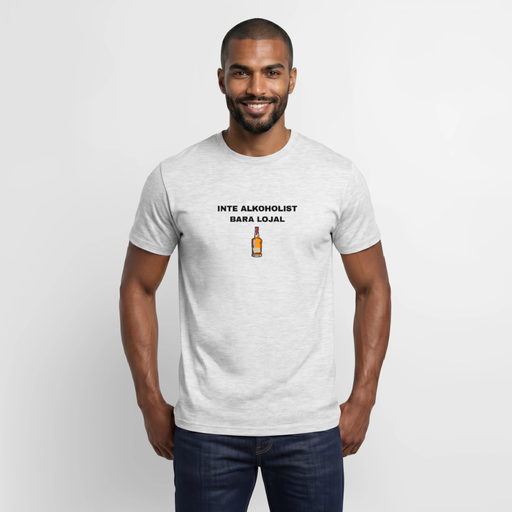 Inte alkoholist bara lojal T-shirt herr - gråmelerad