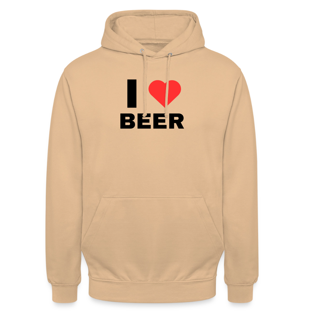 I love beer Hoodie unisex - persika