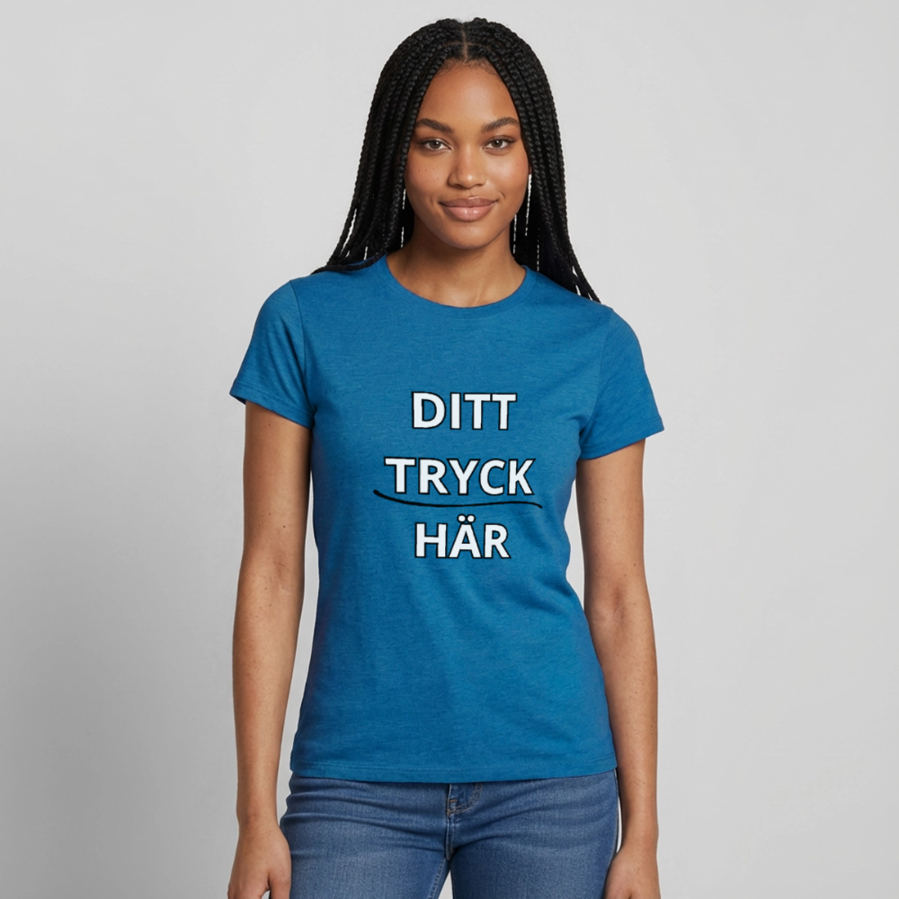 T-shirt dam - antikblå safirljung