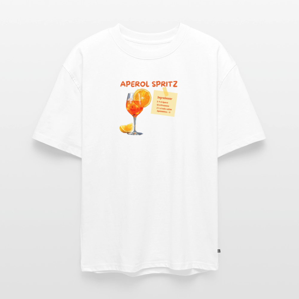 Aperol Spritz Oversized premium-T-shirt unisex - vit