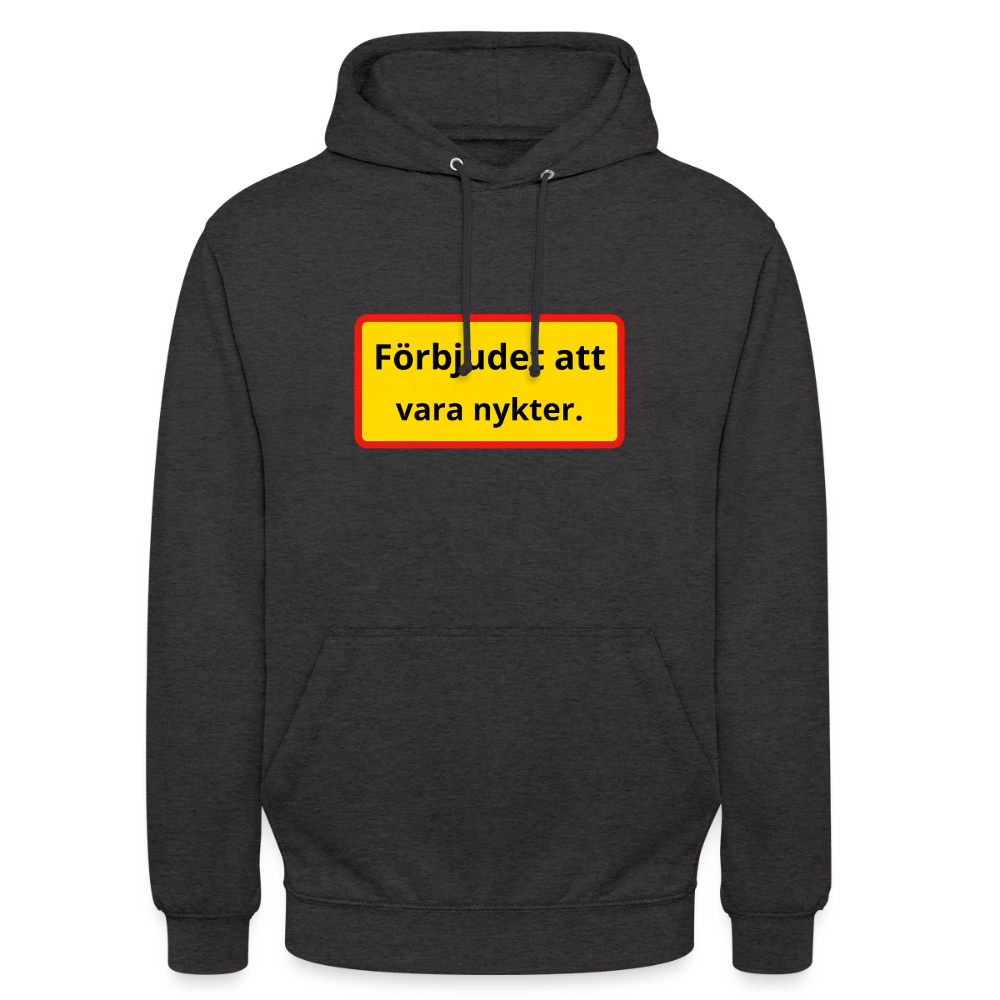 Förbjudet att vara nykter Hoodie Unisex - kolgrå
