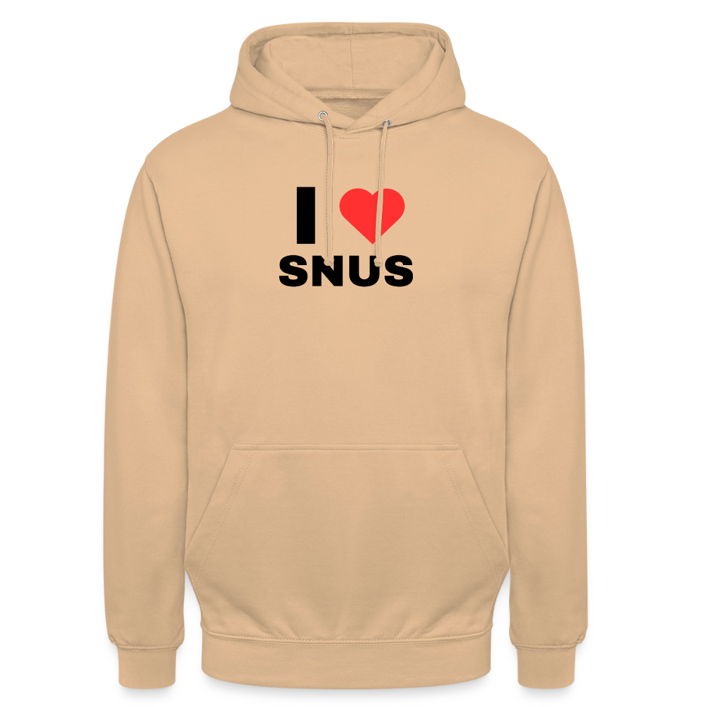 I love snus Hoodie unisex - persika