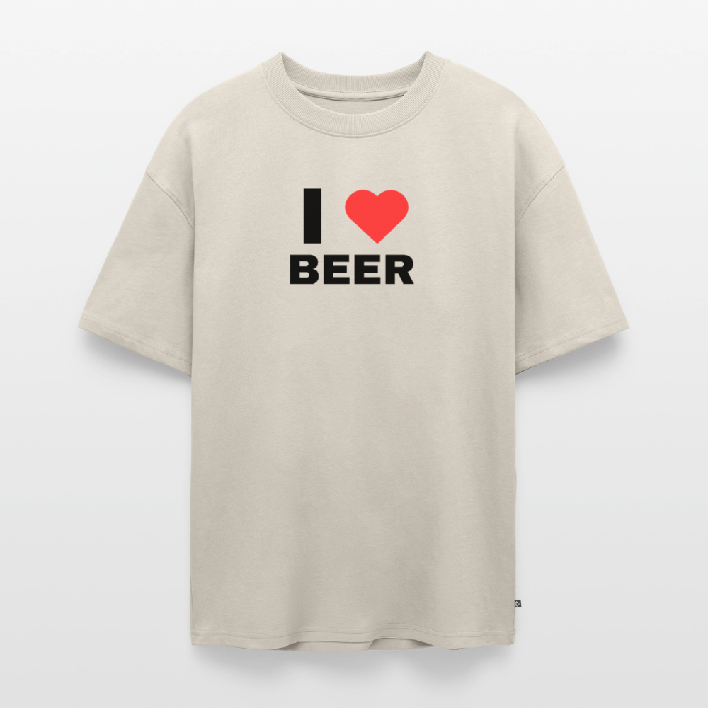 I love beer  Oversized premium-T-shirt unisex - beige