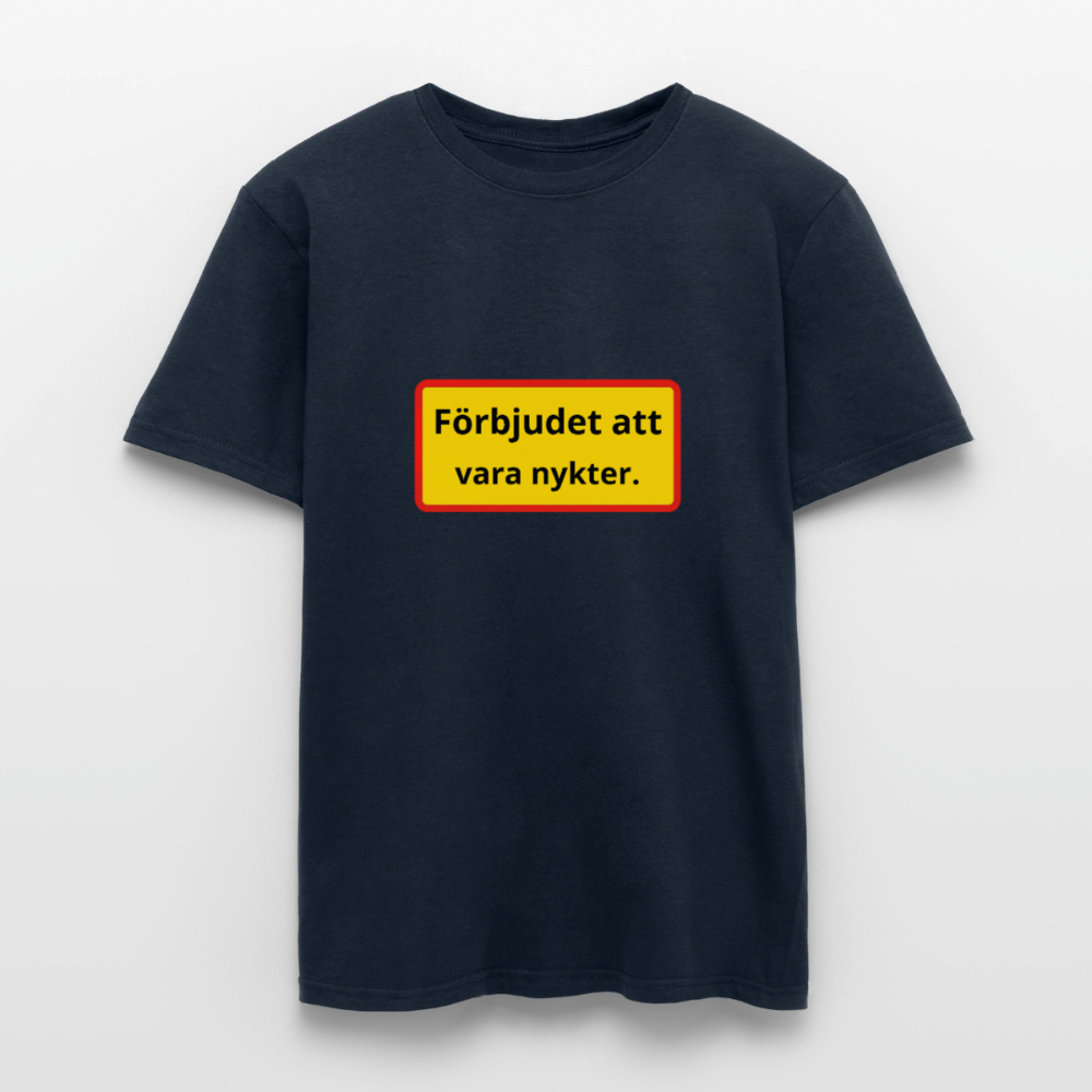 Förbjudet att vara nykter T-shirt Herr - marinblå