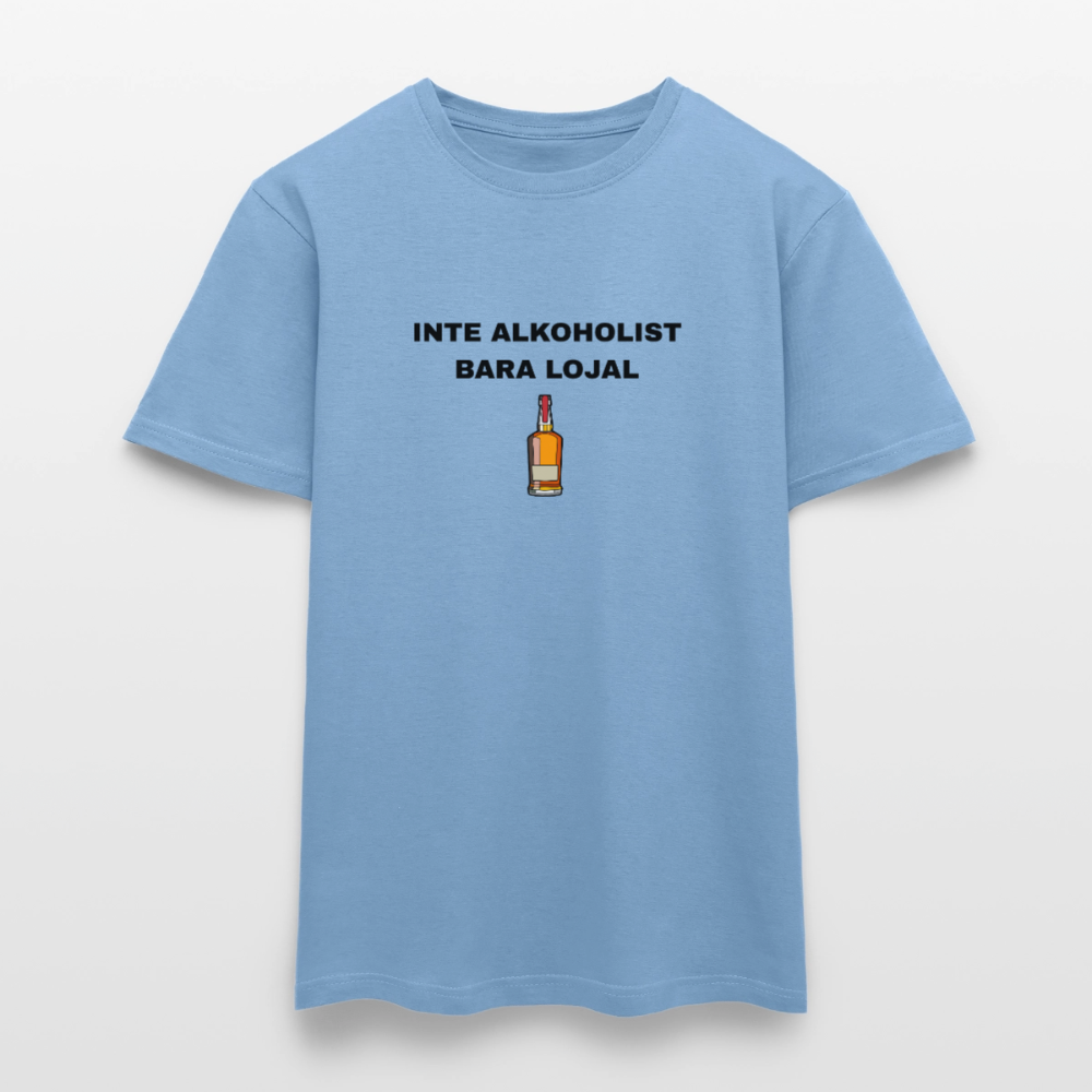 Inte alkoholist bara lojal T-shirt herr - carolina blue