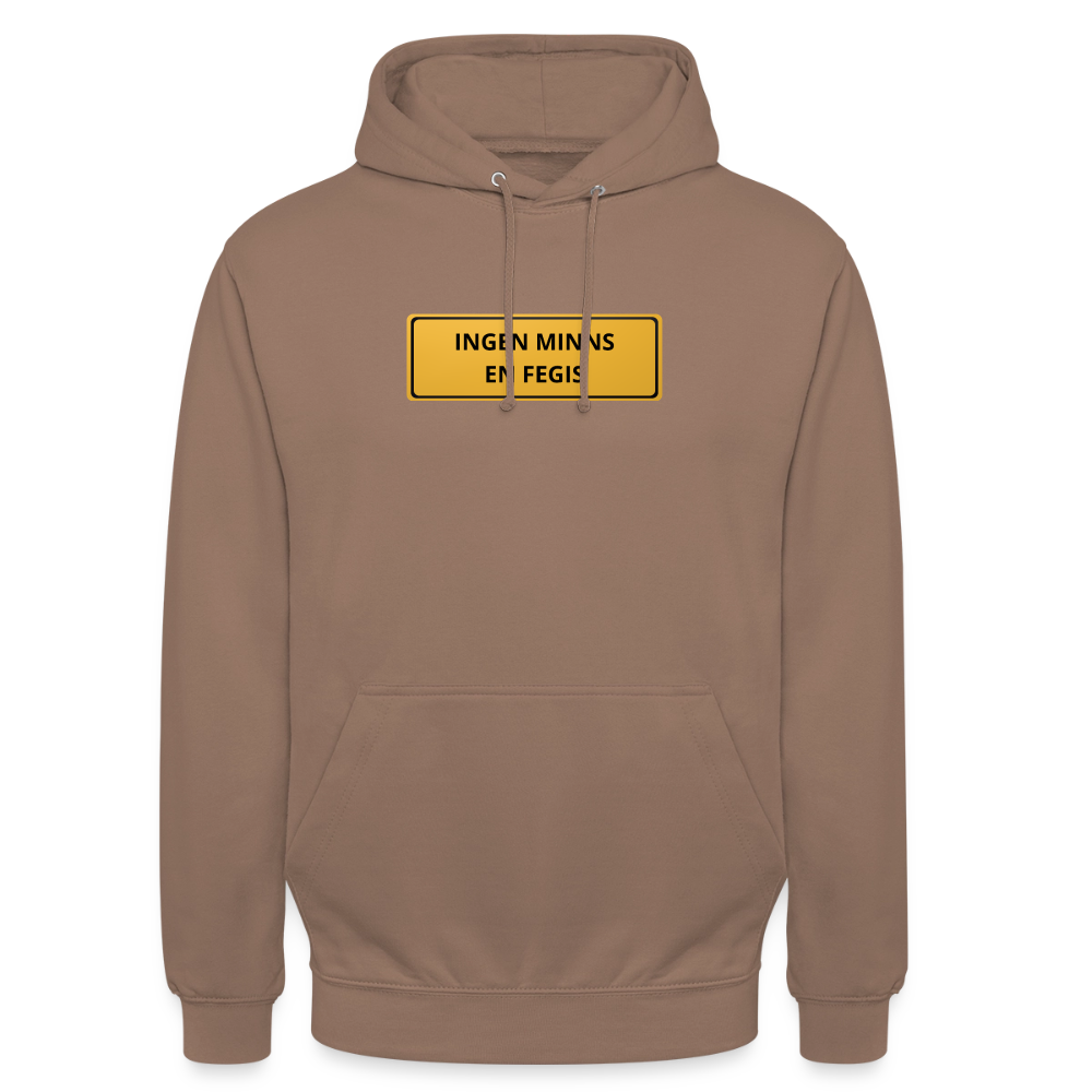 Ingen minns en fegis Hoodie Unisex - mocka