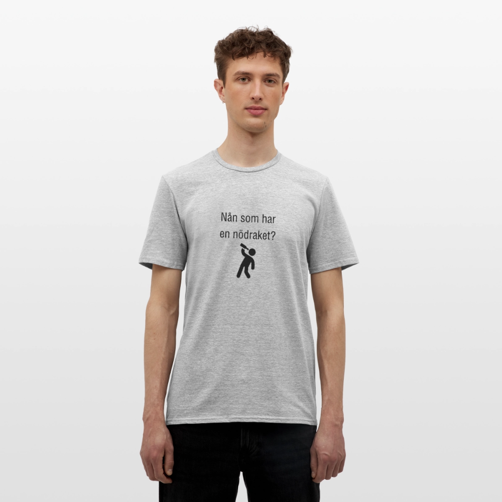 Nån som har en nödraket? T-shirt herr - gråmelerad