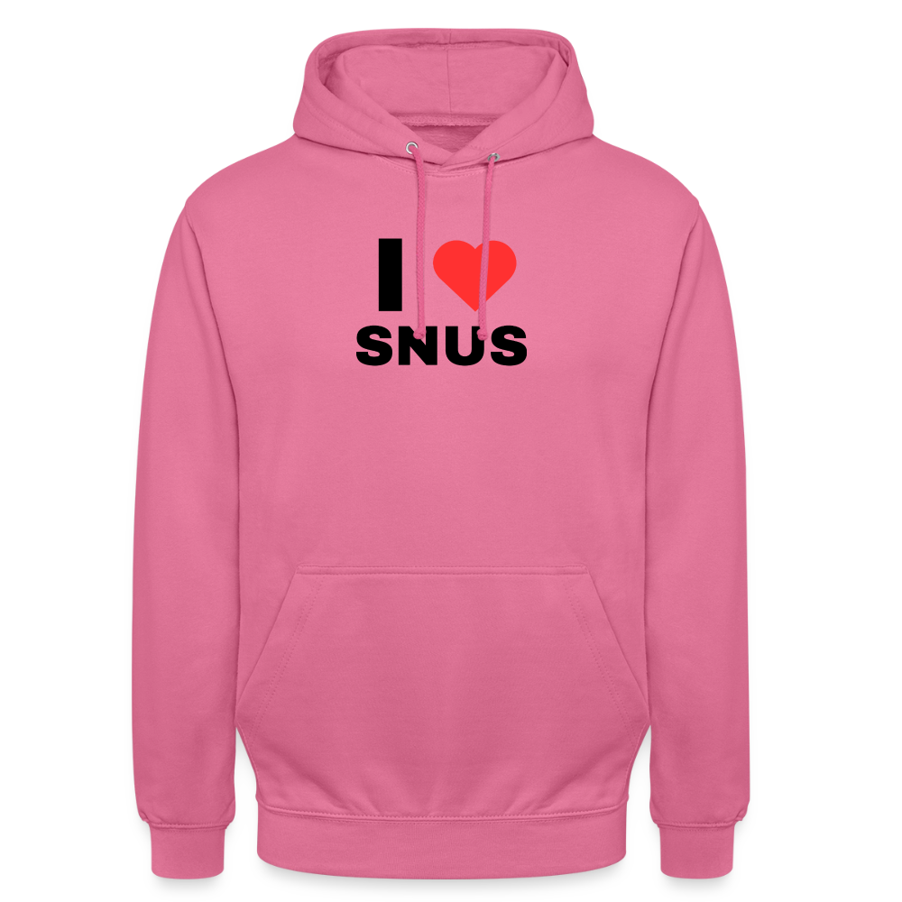 I love snus Hoodie unisex - rosa