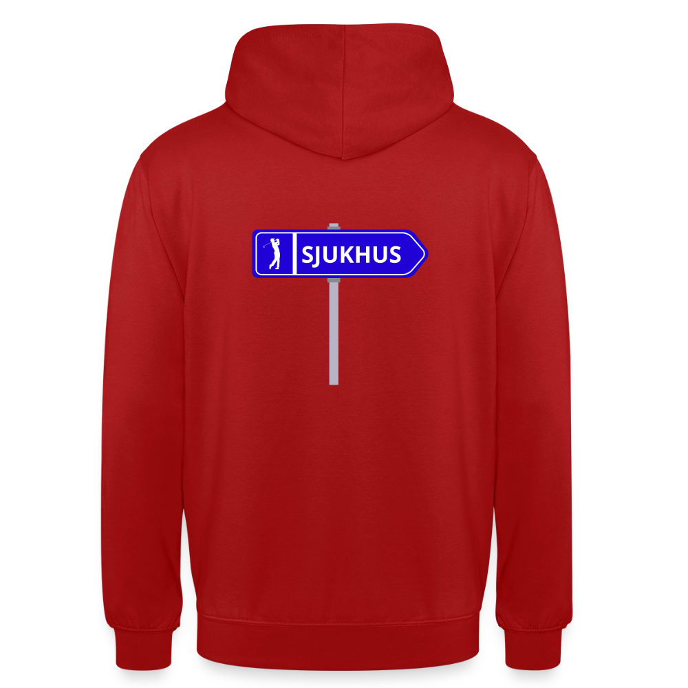 Sjukhus skylt  Hoodie Unisex - röd