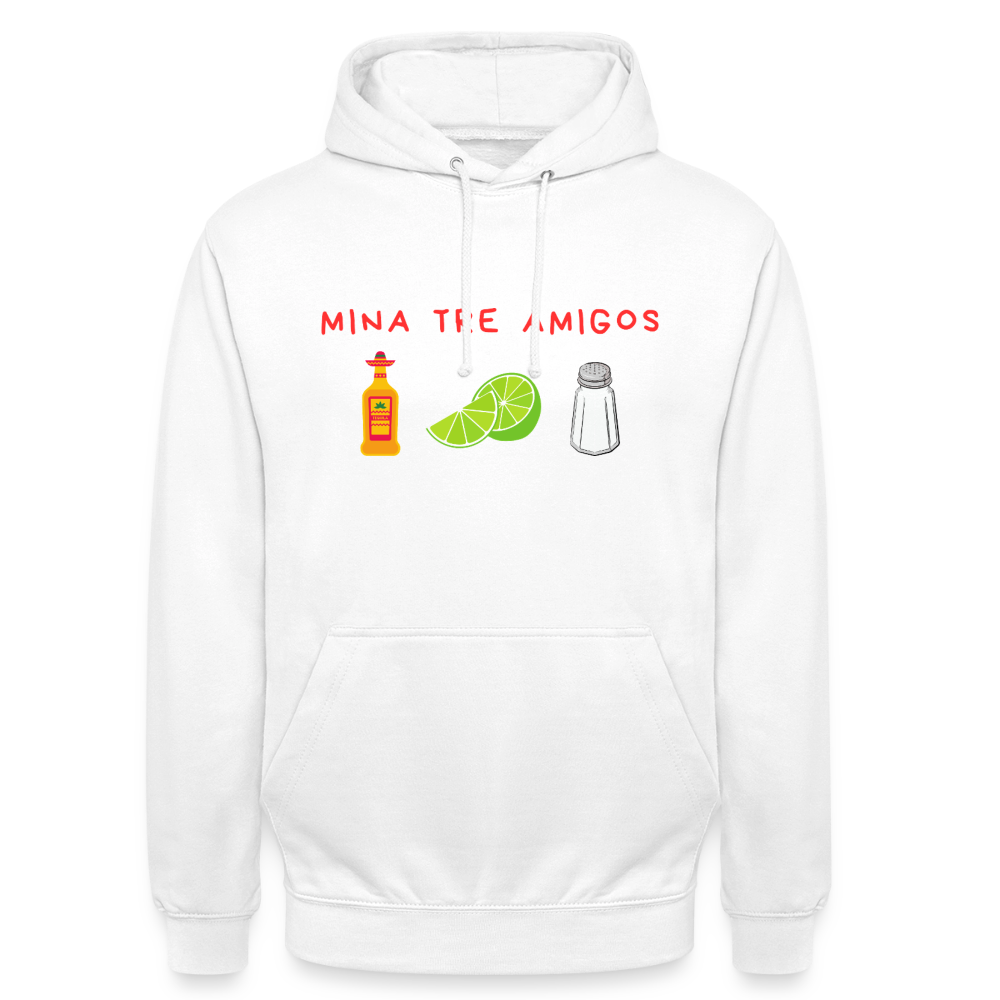 Mina tre amigos Hoodie Unisex - vit