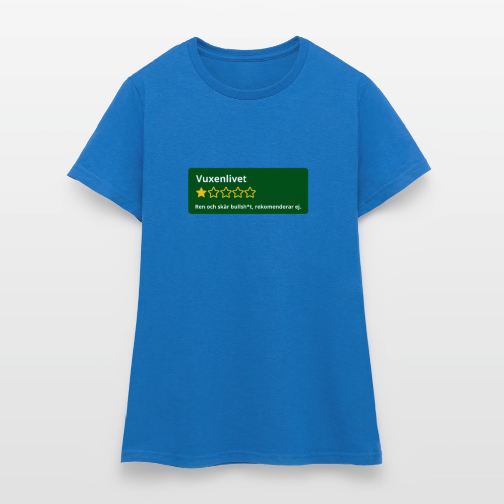 Recension på vuxenlivet T-shirt dam - royalblå