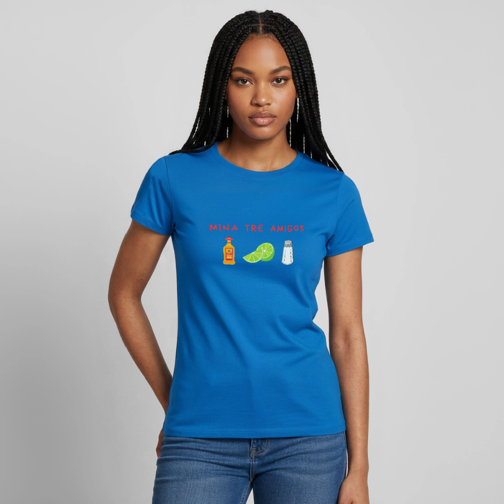 Mina tre amigos T-shirt Dam - royalblå