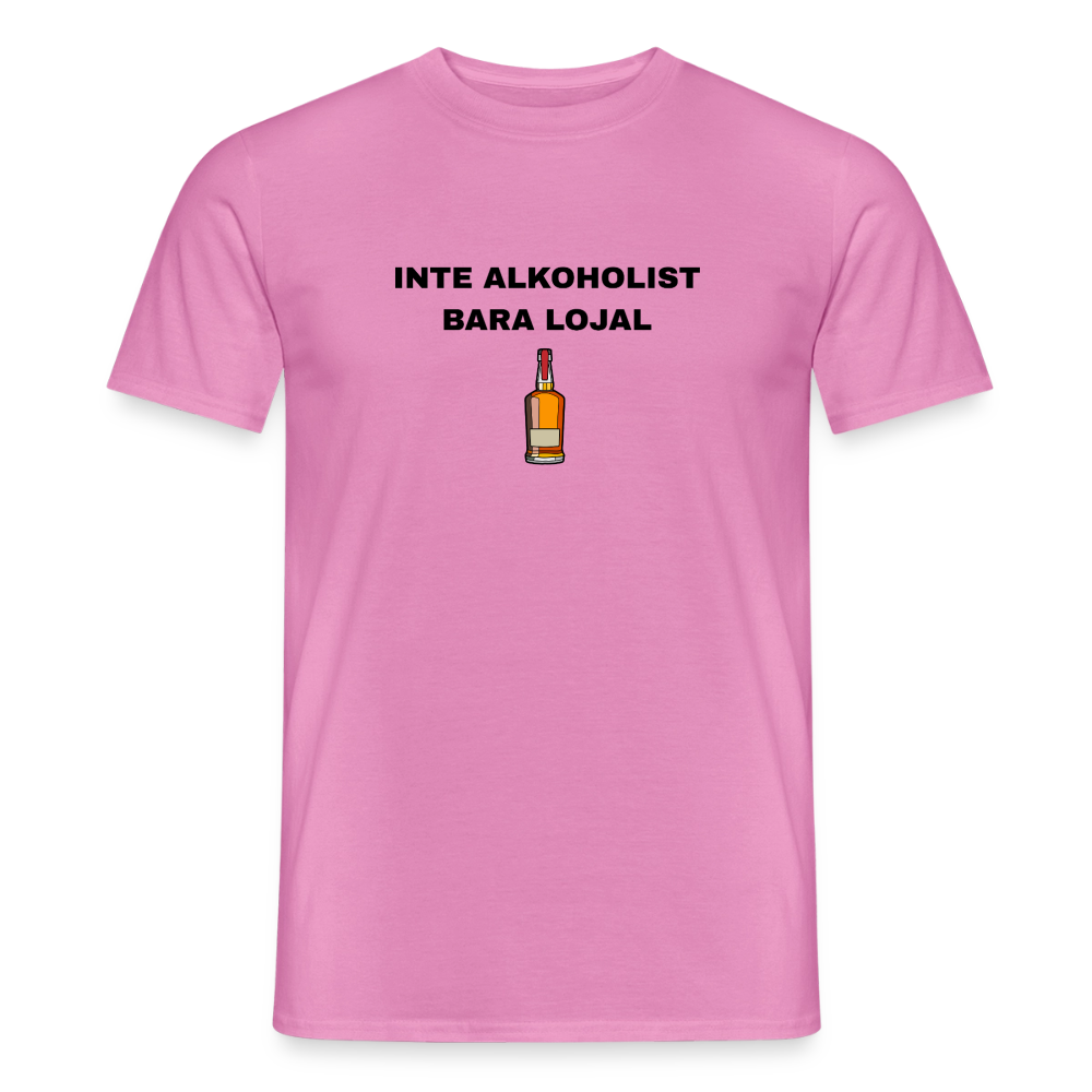 Inte alkoholist bara lojal T-shirt herr - rosa